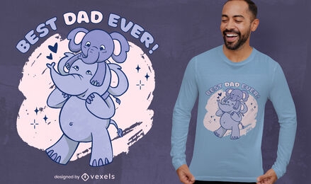 Best dad ever elephants t-shirt design