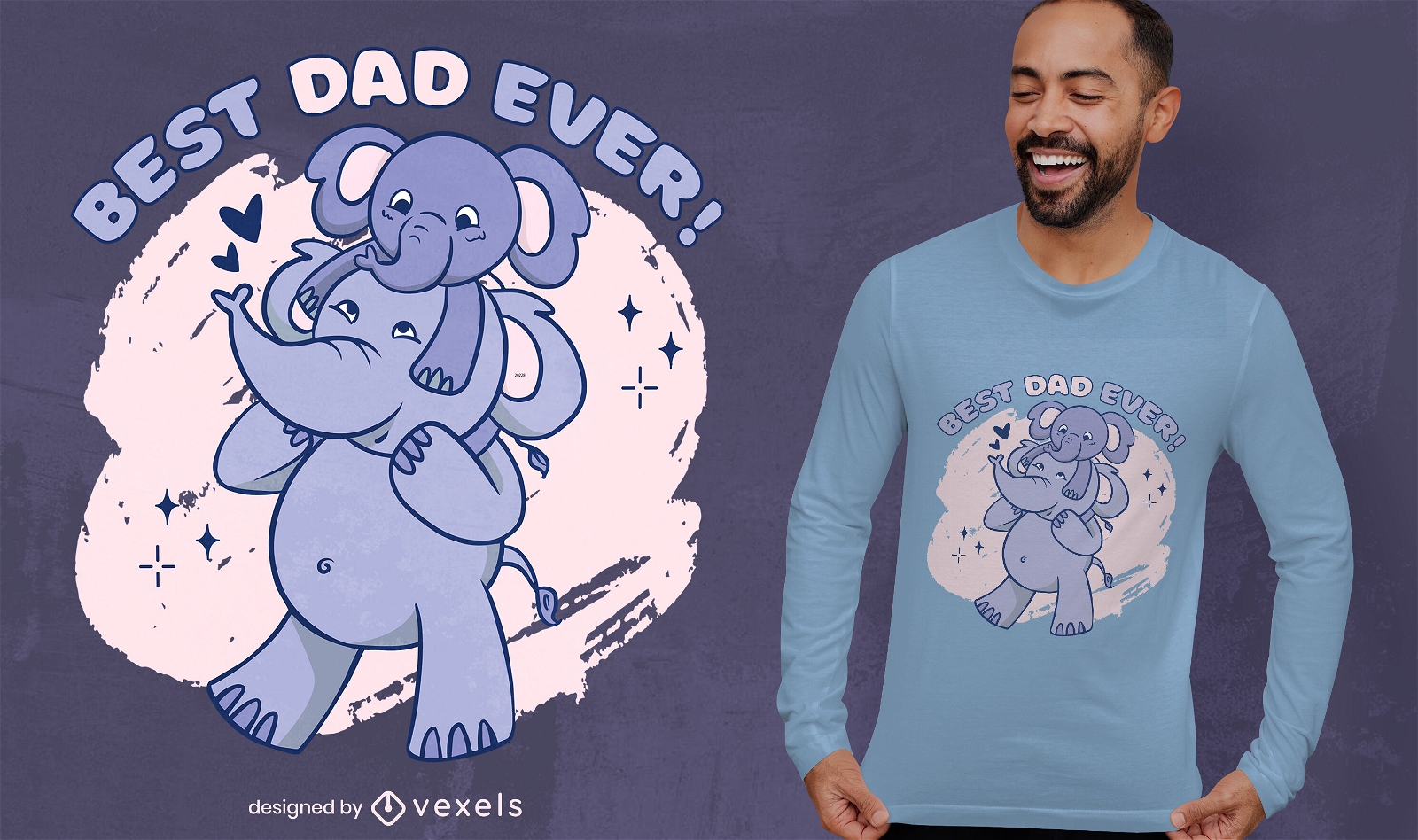 El mejor diseño de camiseta de elefantes de papá