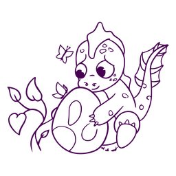 Baby dragon egg creature PNG Design