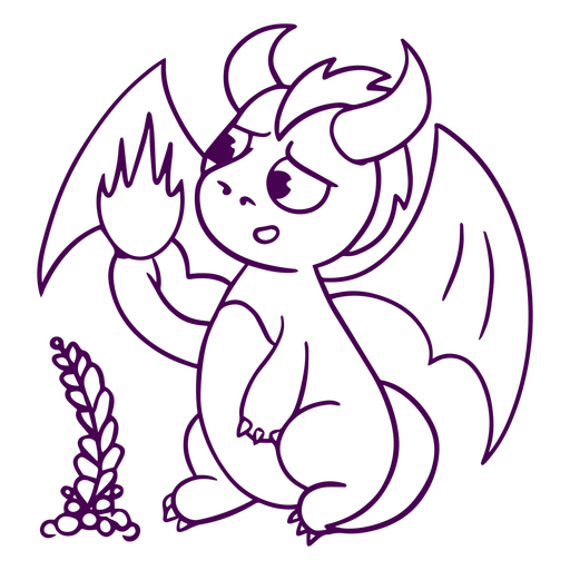 Criatura de fogo do dragão do bebê Desenho PNG