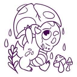 Criatura de fuego de huevo de dragón bebé Diseño PNG