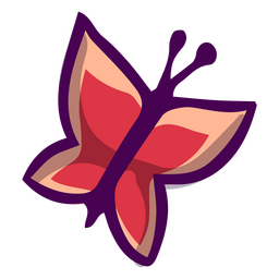 Asas de traçado de cor de borboleta Desenho PNG