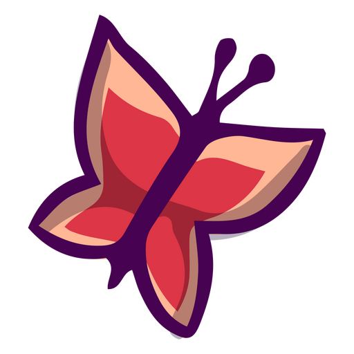 Butterfly color stroke wings PNG Design