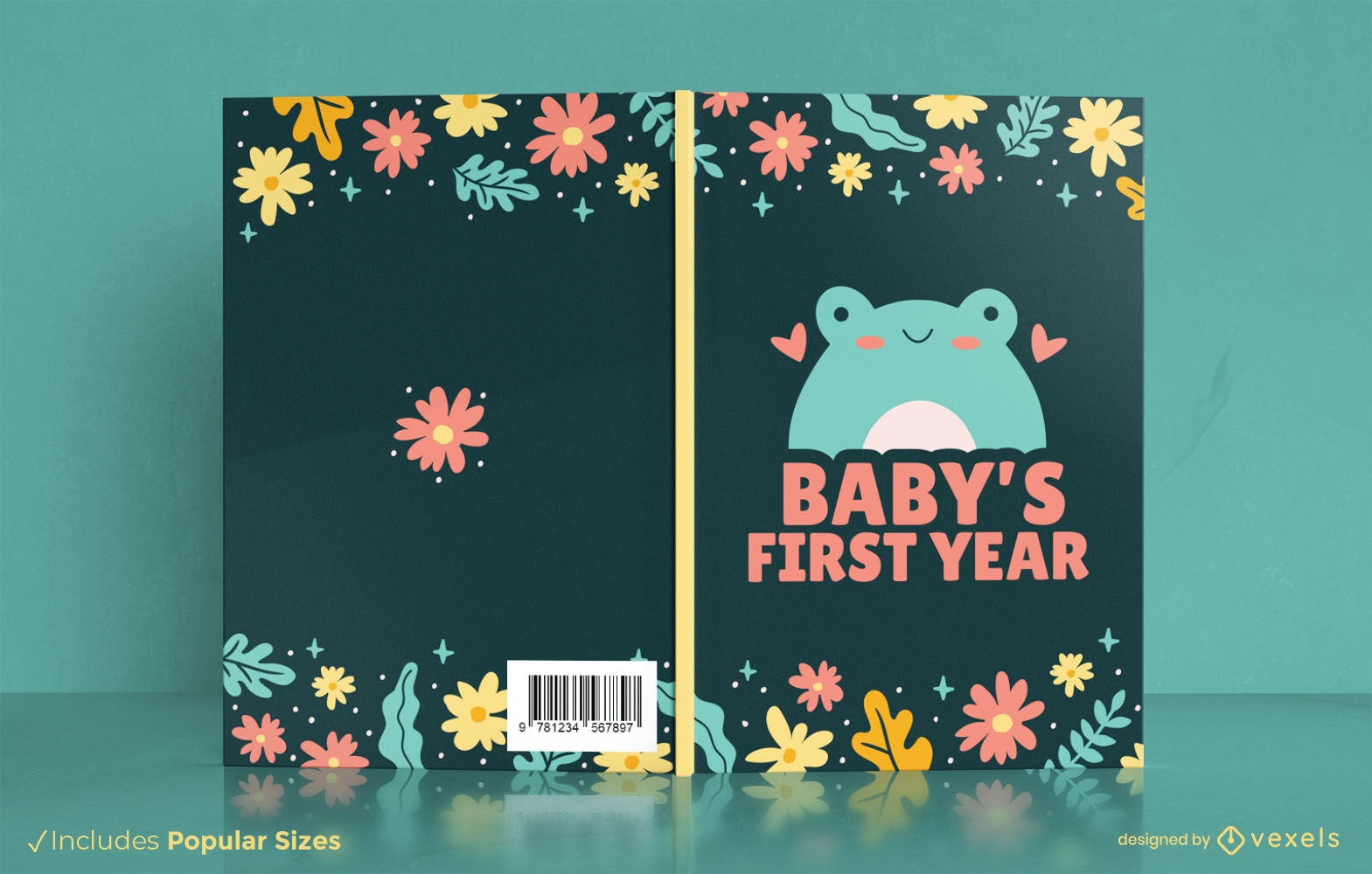 Design da capa do livro do primeiro ano do bebê