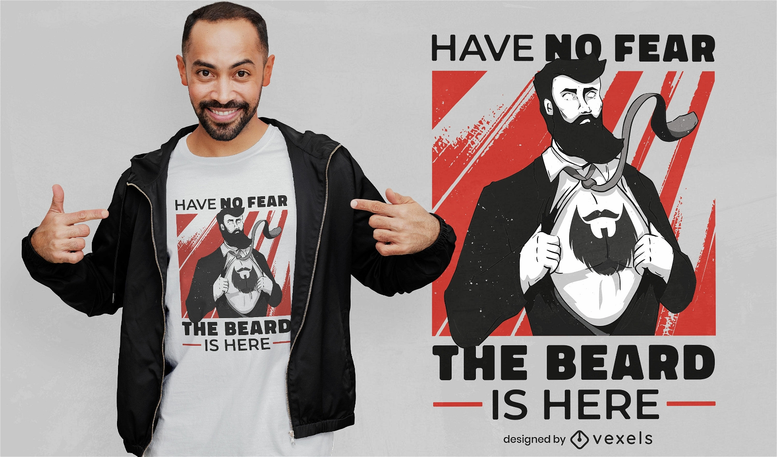 The beard is here t-shirt design