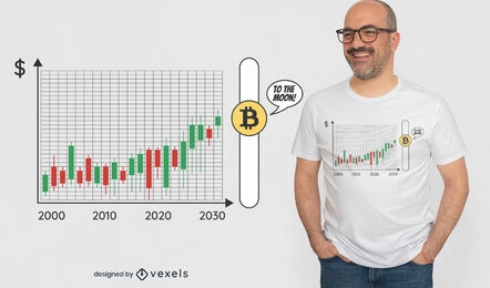 Crypto Currency to the Moon T-shirt Design