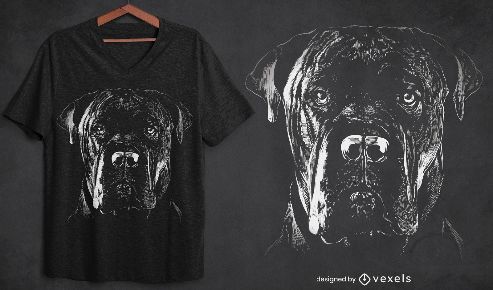 Design de t-shirt cane corso c?o