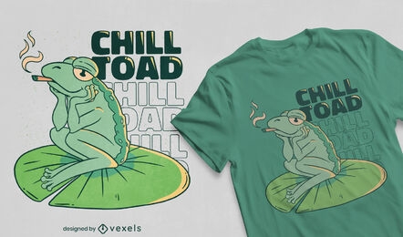 Frog smoking t-shirt design