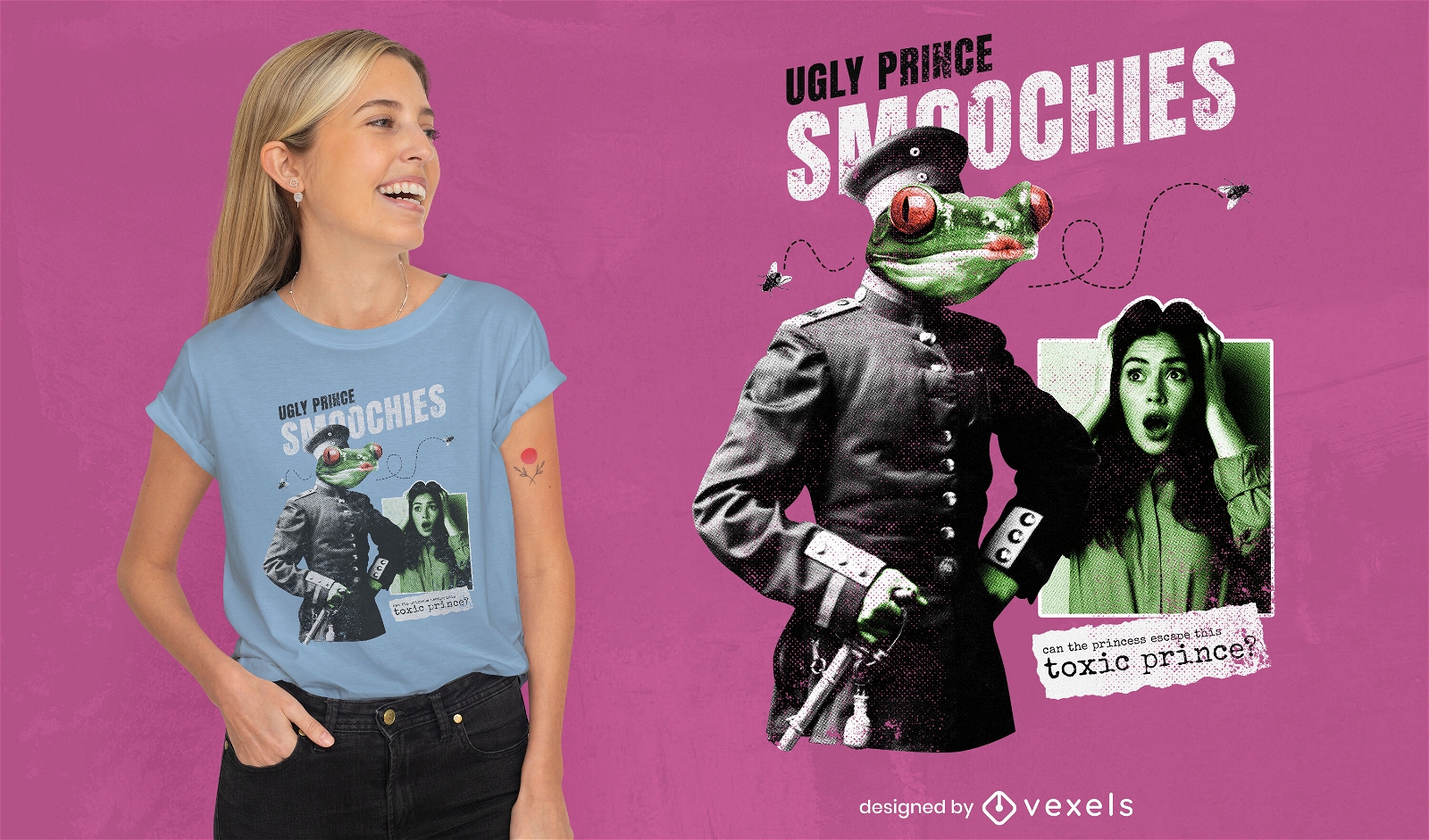 Froschkönig Zitat PSD T-Shirt Design