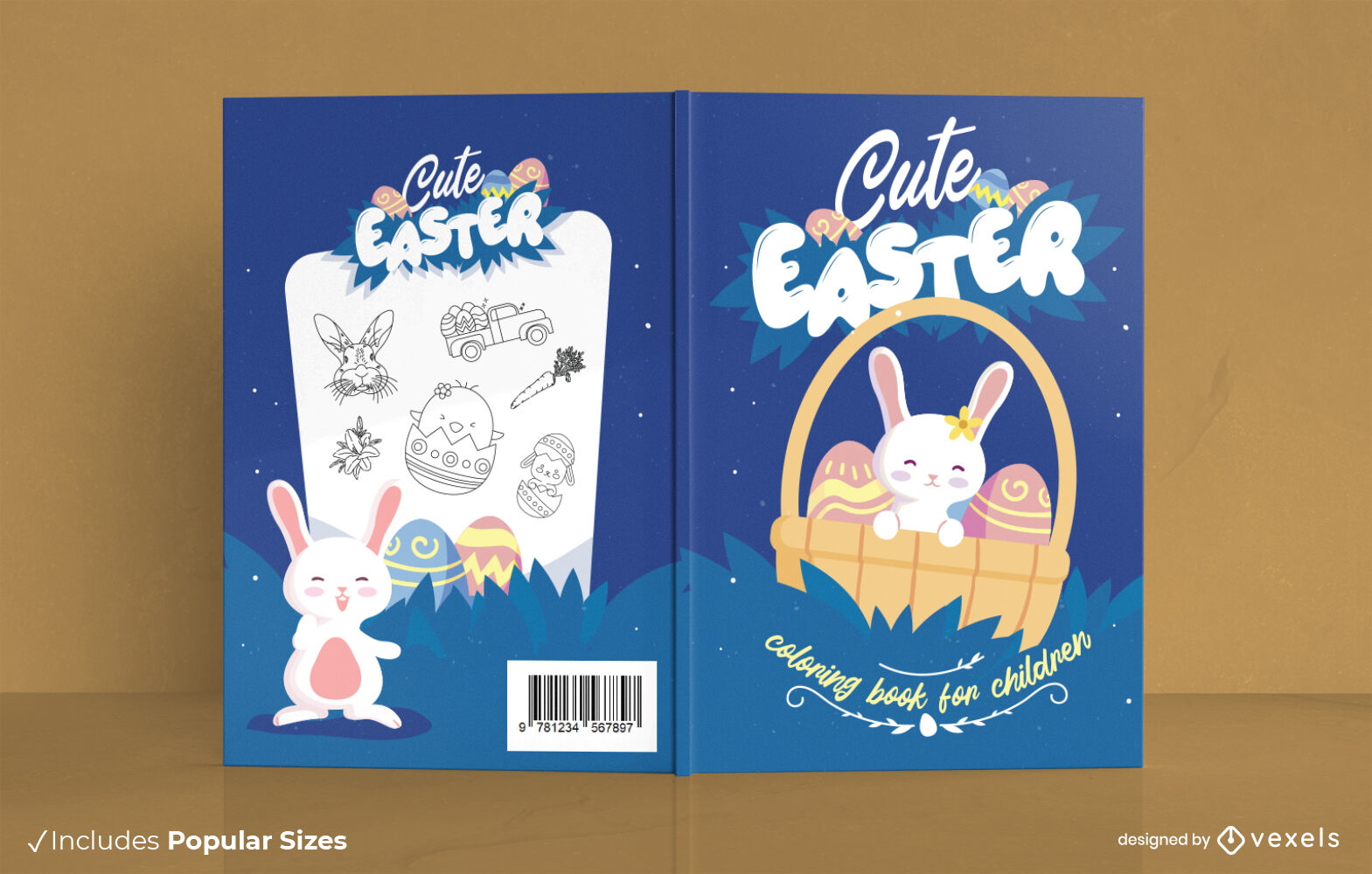 Cute easter book cover design