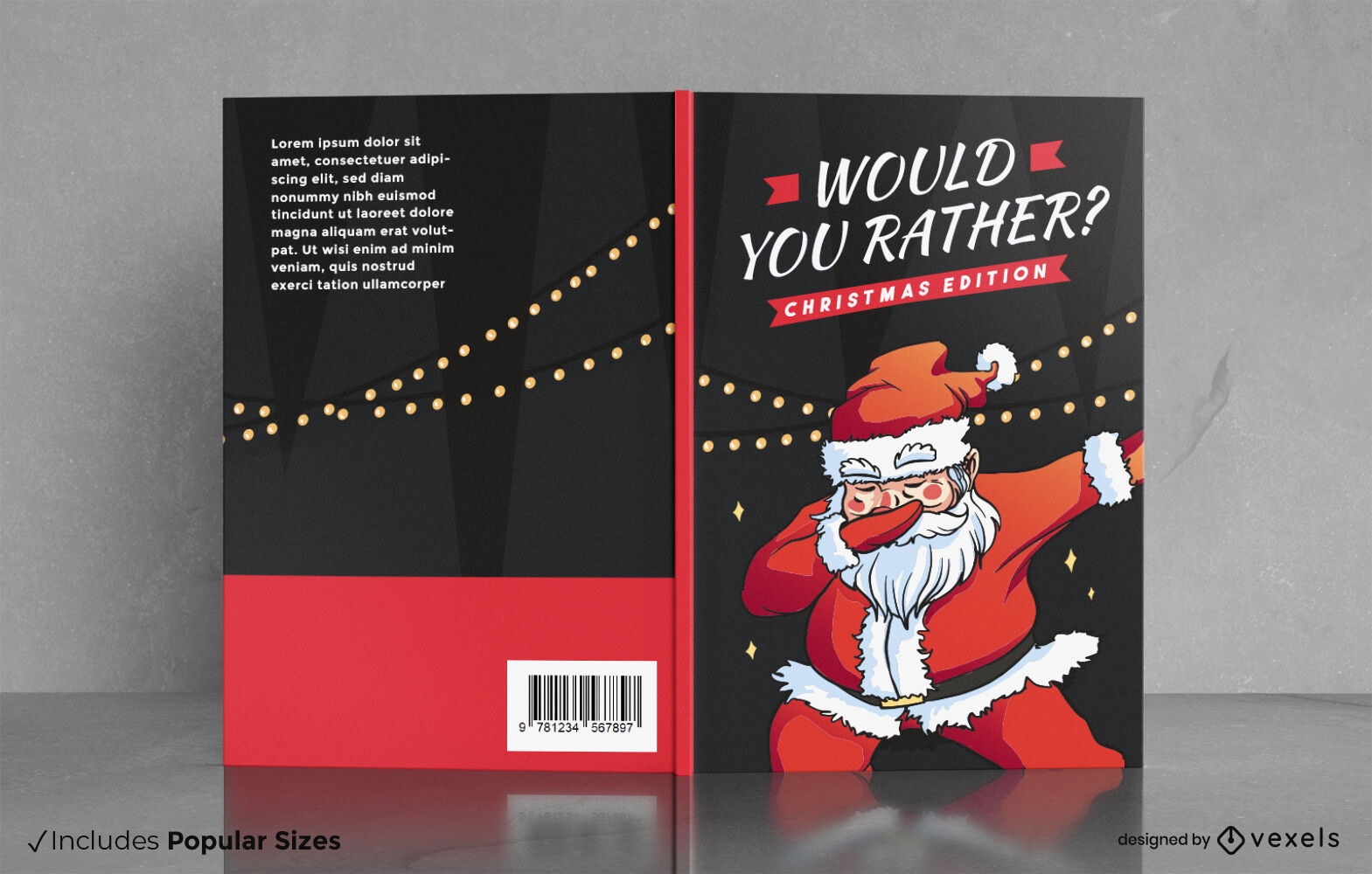 Design de capa de livro de Natal