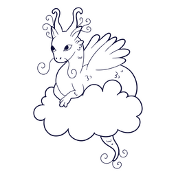 Dragon stroke clouds Transparent PNG