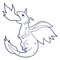 Drachenschlag, der Feuer wirft PNG-Design