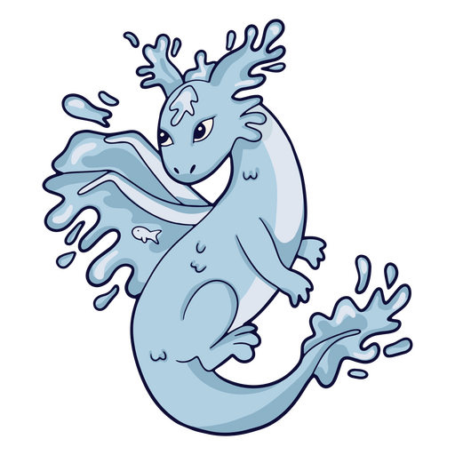 Dragon illustration water