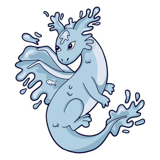 Dragón ilustración agua Diseño PNG