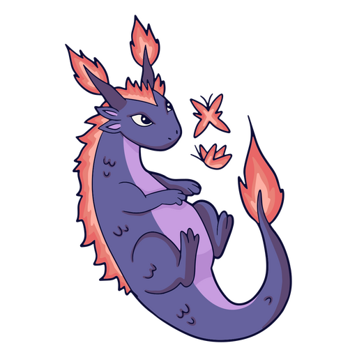 Dragón ilustración fuego Diseño PNG