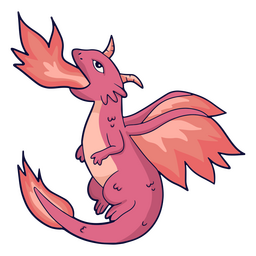 Ilustração de dragão jogando fogo Transparent PNG