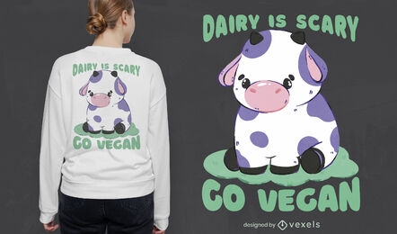 Dairy is scary vegan t-shirt design