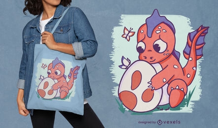 Diseño de bolso de mano de dragón de agua bebé