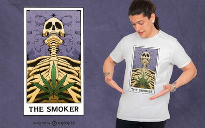 Cartas de tarô para o fumante Design de camisetas