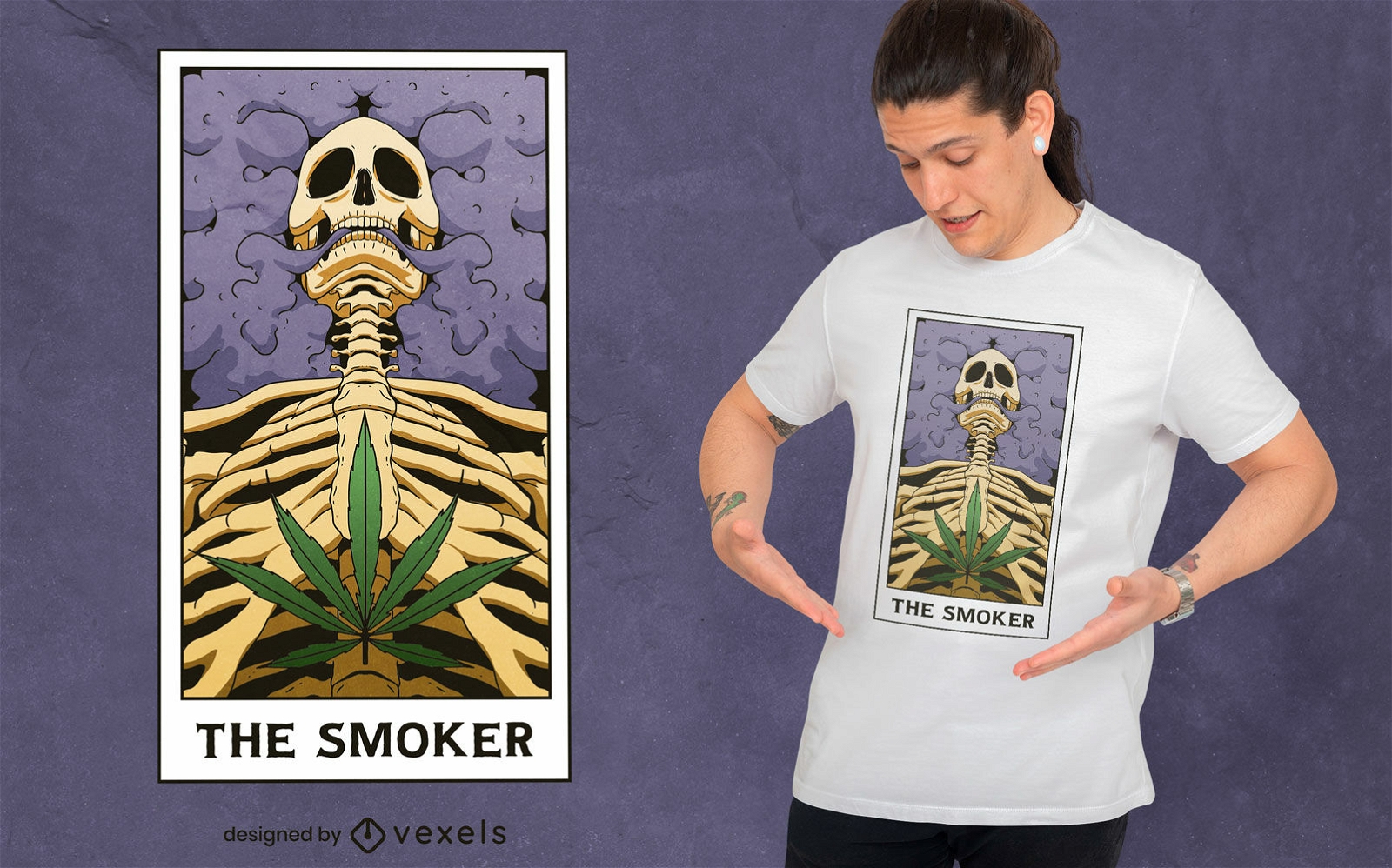 Cartas de tarô para o fumante Design de camisetas