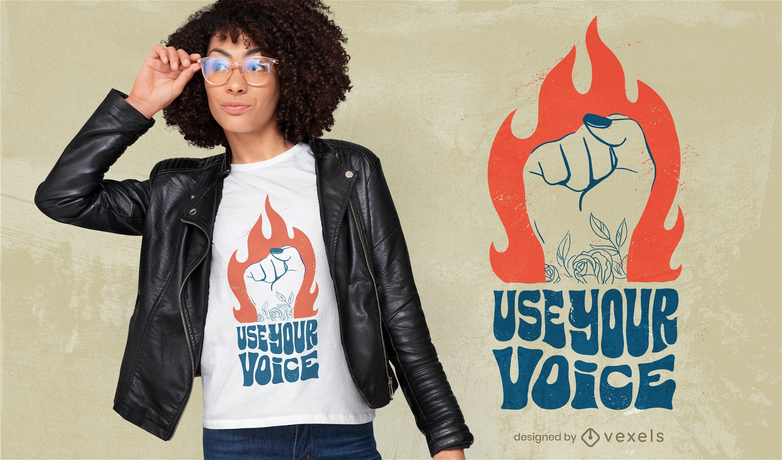 Usa el diseño de tu camiseta de voz
