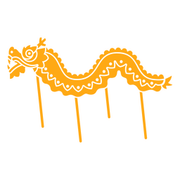 Dragão recortado chinês geométrico Desenho PNG