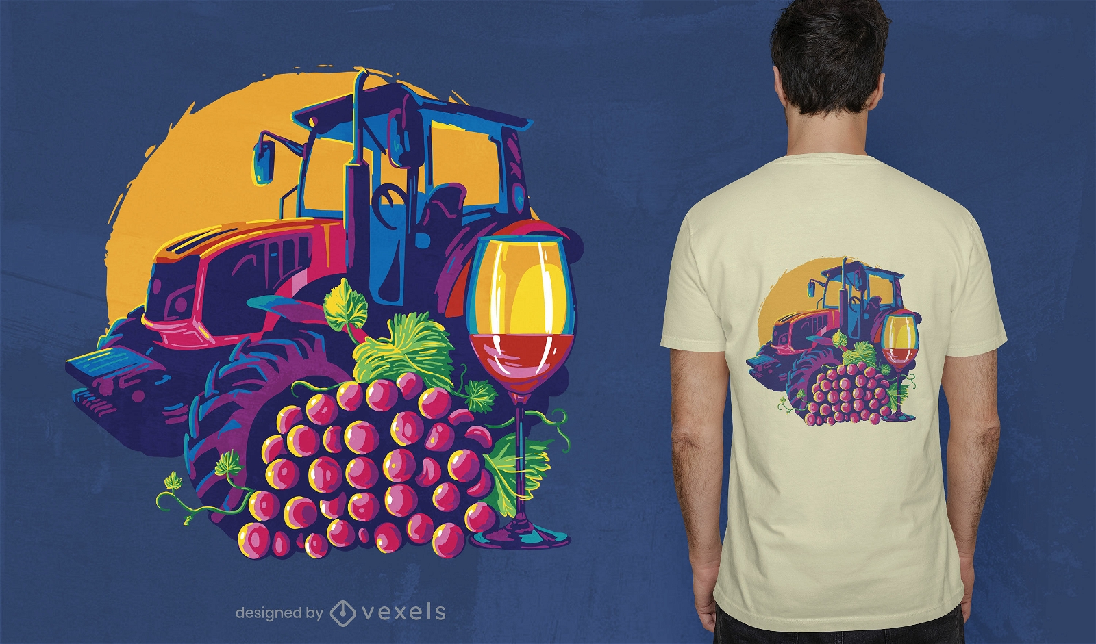 Design de t-shirt vinicultor Winemaker