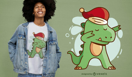 Dab Weihnachtsdinosaurier-T-Shirt-Design