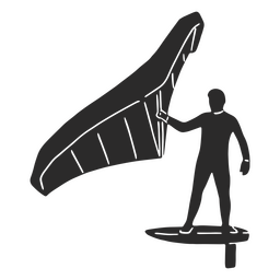 Wing foil sport people silhouette PNG Design Transparent PNG