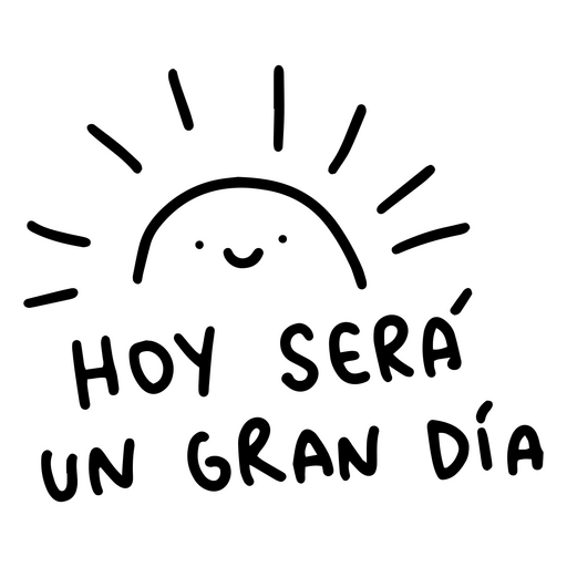 Spanischer Motivationszitat des großen Tages PNG-Design