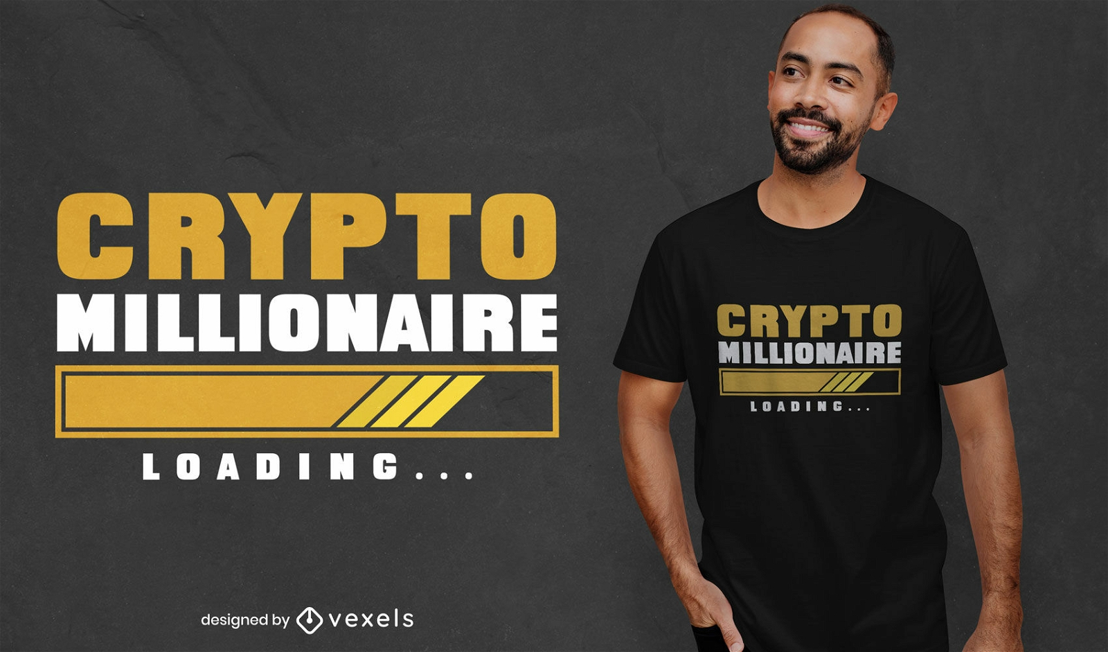 Cryptocurrency loading t-shirt design