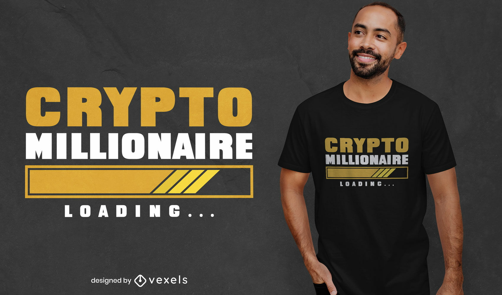 Diseño de camiseta de carga de criptomonedas