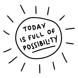 Cita motivacional de posibilidad Diseño PNG