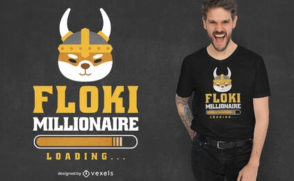 Crypto Millionaire Dog T-shirt Design