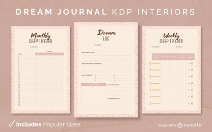 Dream journal Design Template KDP