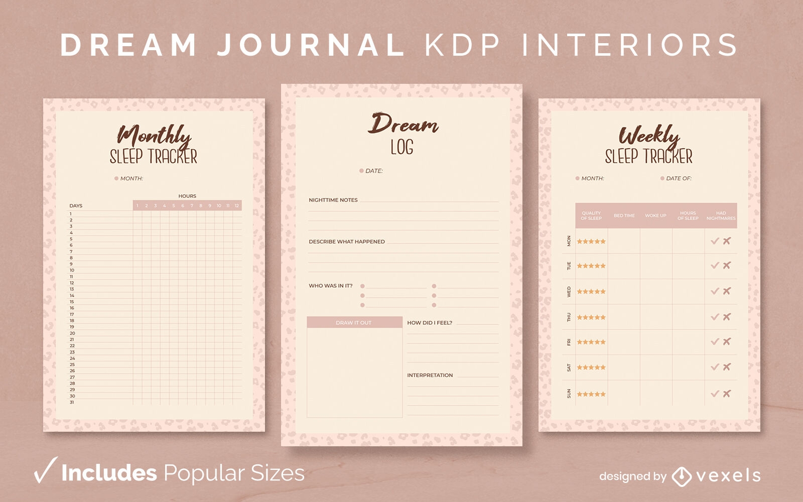 Dream journal Design Template KDP