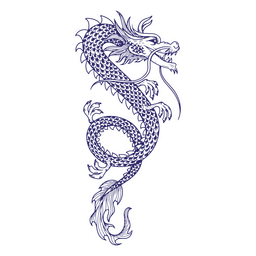 Asiatische Drachen-Folklore-Kreatur PNG-Design