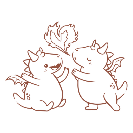 Curso de kawaii de dragões de bebê Desenho PNG