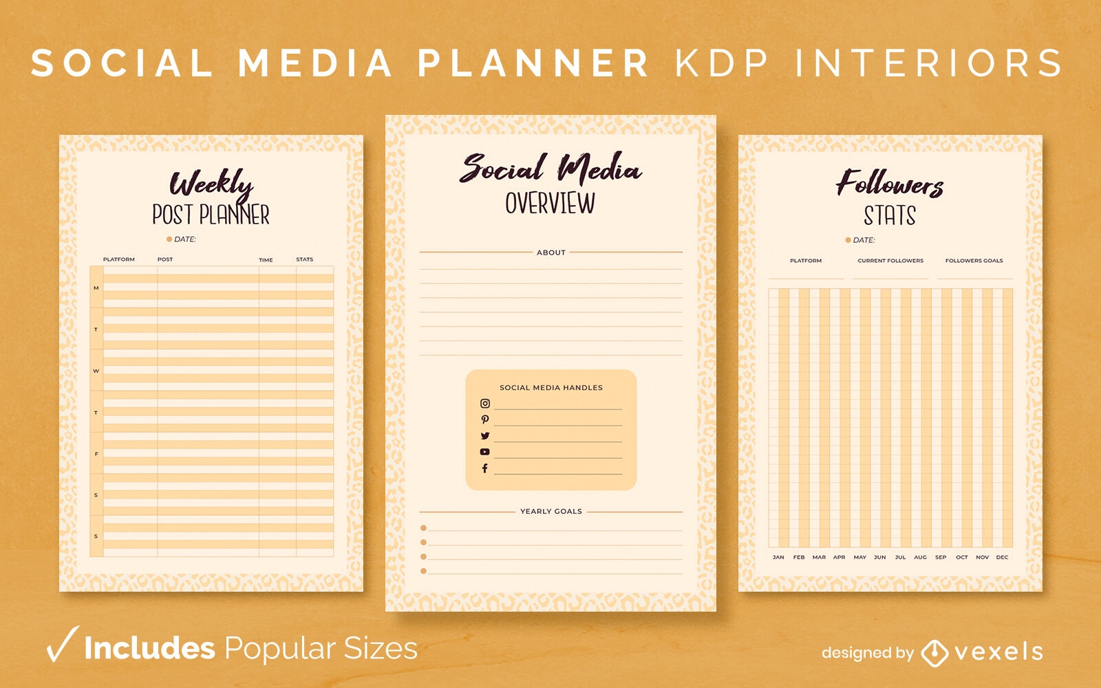 Planificador de redes sociales KDP interior design