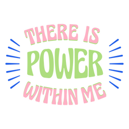 Power-Motivationszitat-Schriftzug PNG-Design