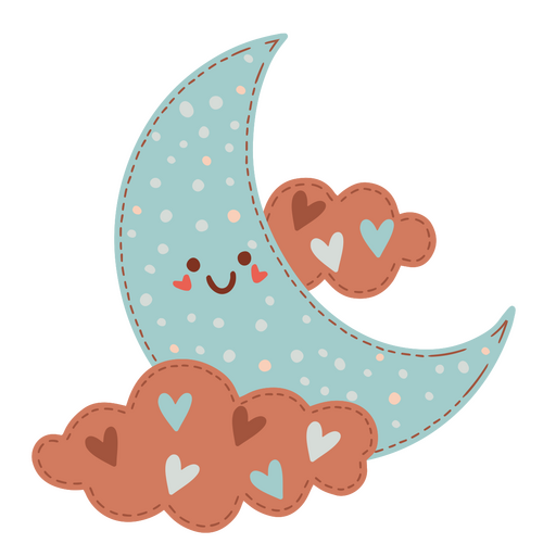 Halloween Moon Stroke Kawaii PNG & SVG Design For T-Shirts