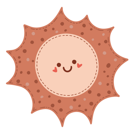 Cute sun with dots PNG Design