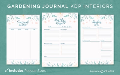 Garden Journal - KDP Interior Template Gráfico por Design