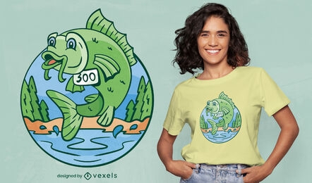 Diseño de camiseta de pez corredor.