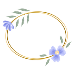 Quadros florais ovais em aquarela Desenho PNG