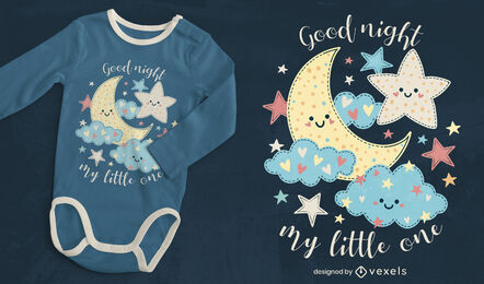 Good night t-shirt design
