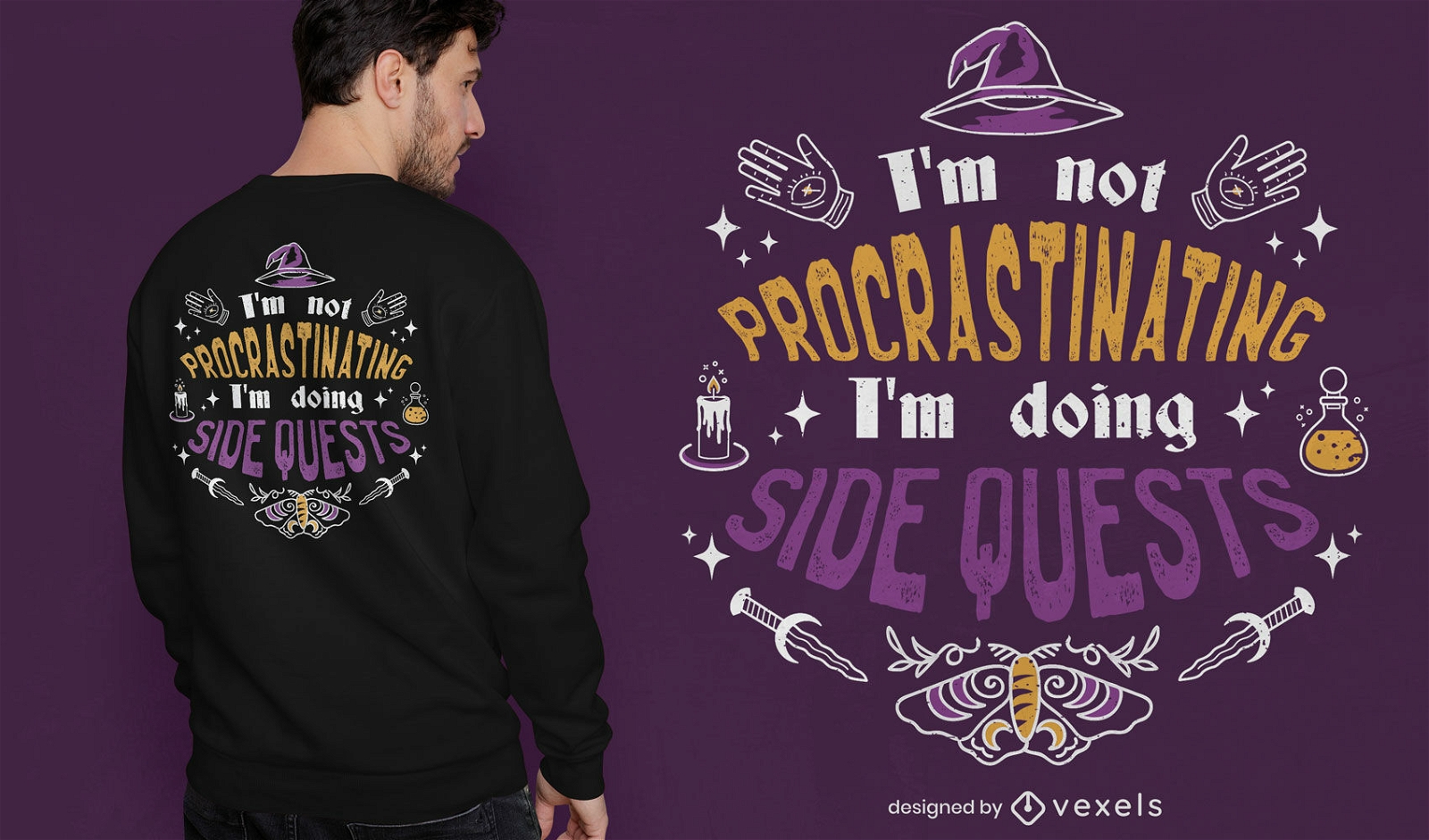 Videogame magical quote t-shirt design