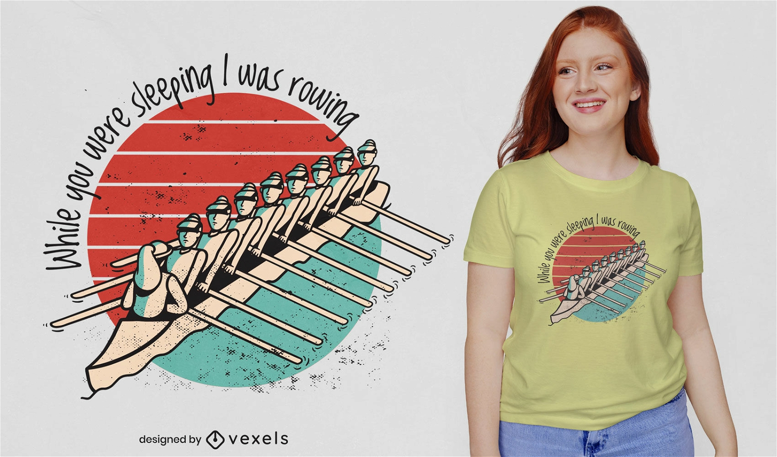 Rowing Quote T-shirt Design