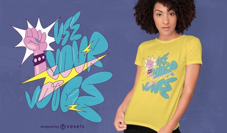 Diseño de camiseta con cita de feminismo